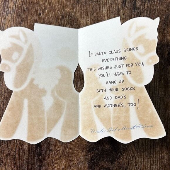 Lot of 4 vintage 1960-65 Santa & Me photo picture + card - Picture 12 of 13